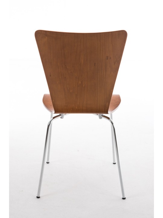 Lot de 4 chaises visiteurs Aaron, brun