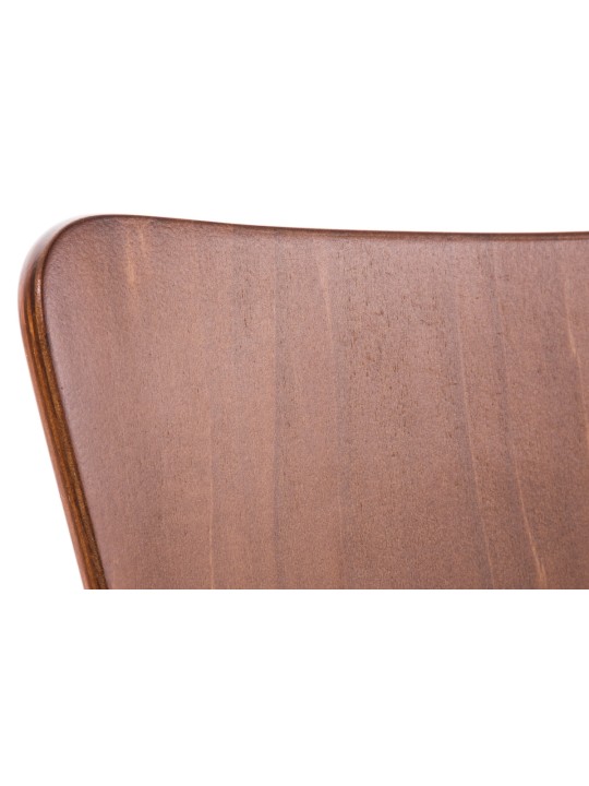 Lot de 4 chaises visiteurs Aaron, brun