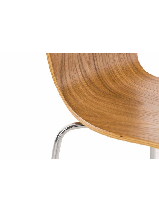 Lot de 4 chaises visiteurs Aaron, chêne