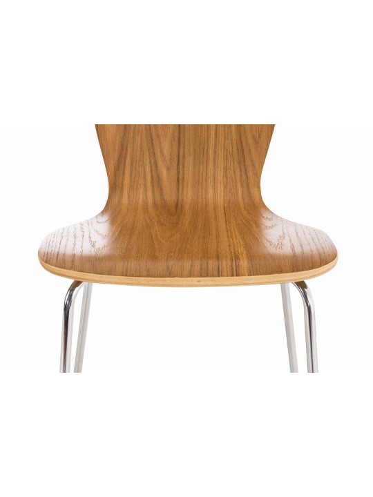 Lot de 4 chaises visiteurs Aaron, chêne