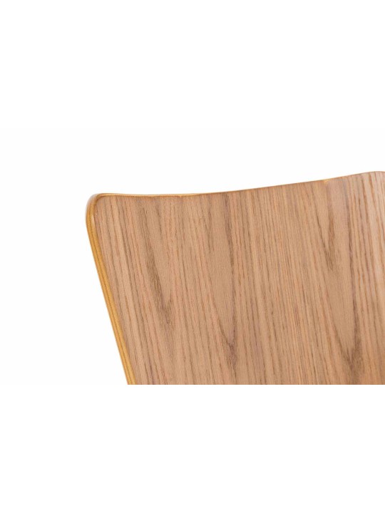 Lot de 4 chaises visiteurs Aaron, chêne