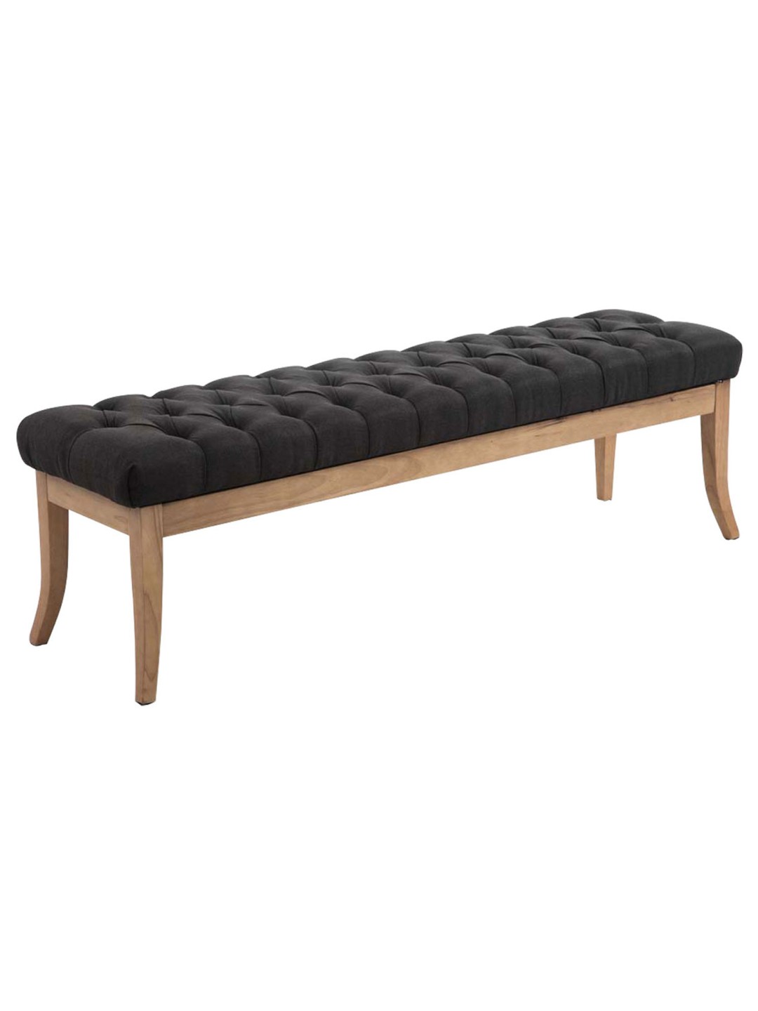 Banc Ramses tissu antique-clair 150, gris foncé