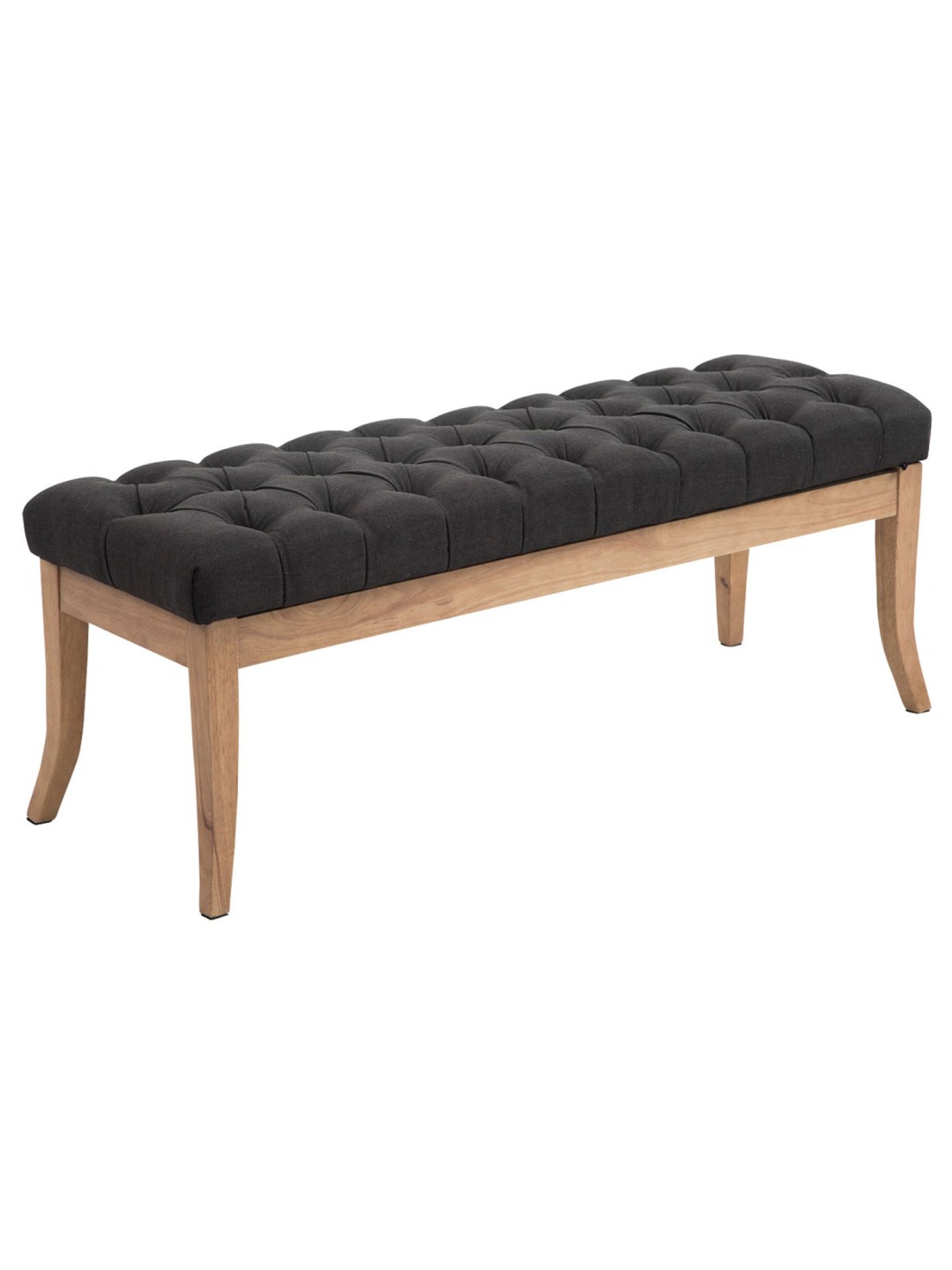 Banc Ramses tissu antique-clair 120, gris foncé