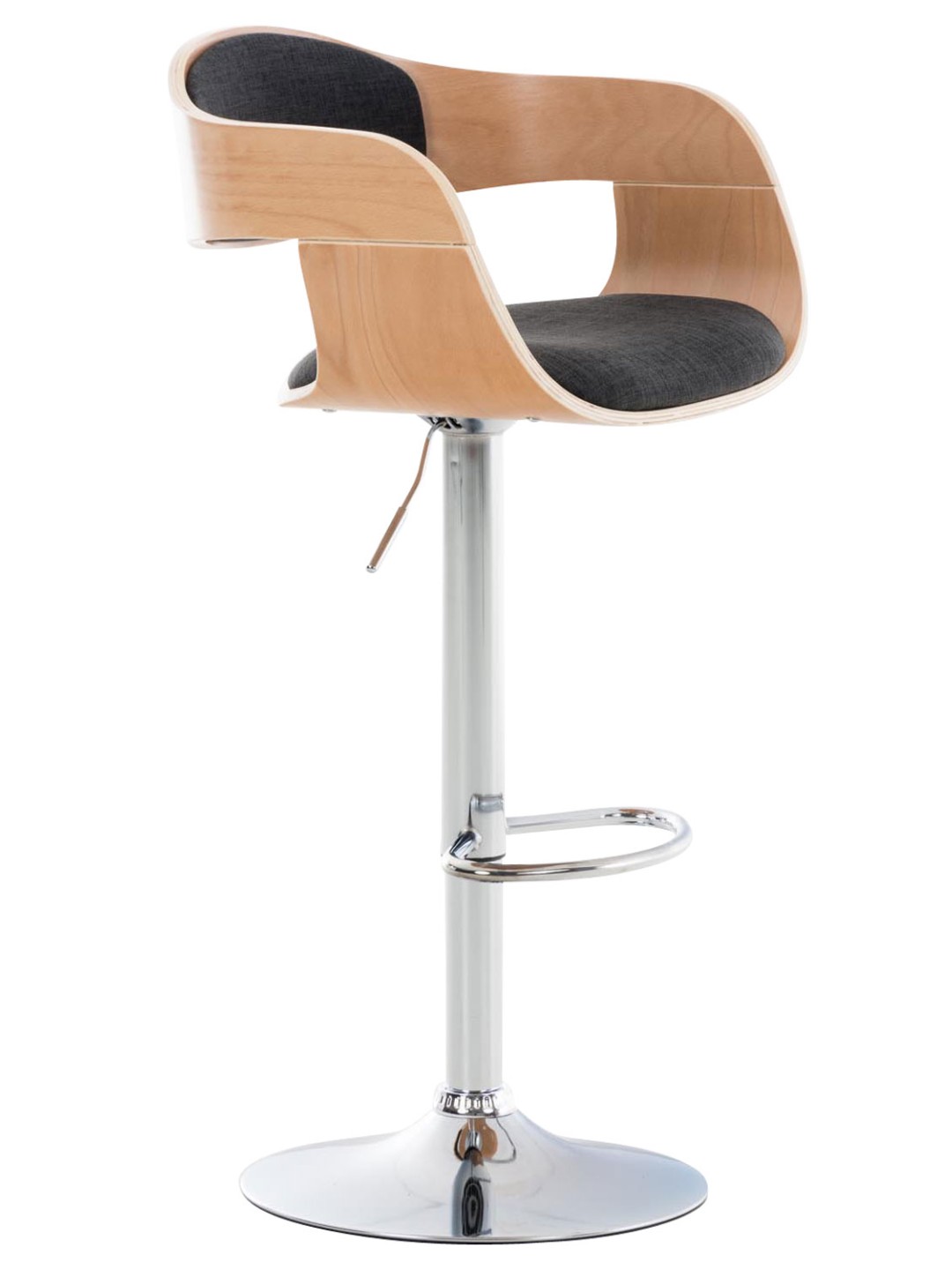 Tabouret de bar Kingston C tissu, naturel/gris foncé