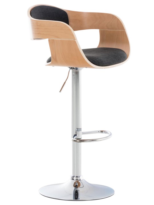 Tabouret de bar Kingston C tissu, naturel/gris foncé