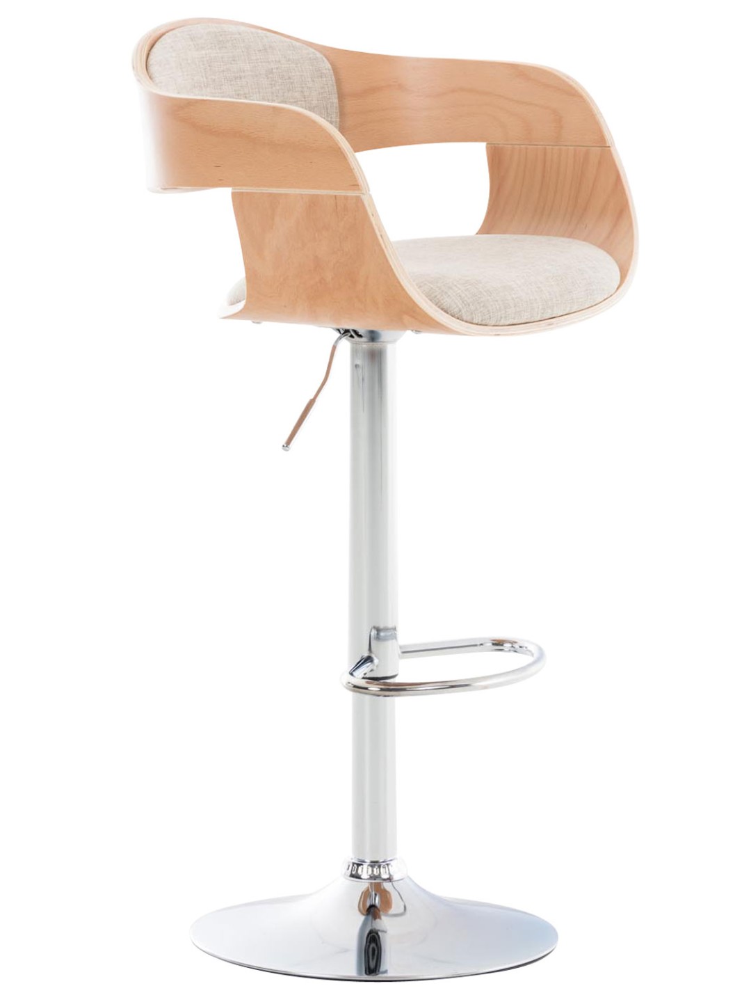 Tabouret de bar Kingston C tissu, naturel/crème