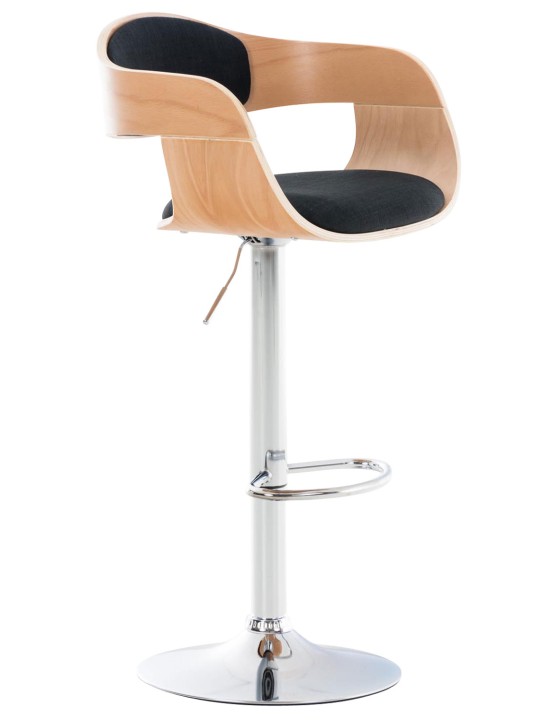 Tabouret de bar Kingston C tissu, naturel/noir