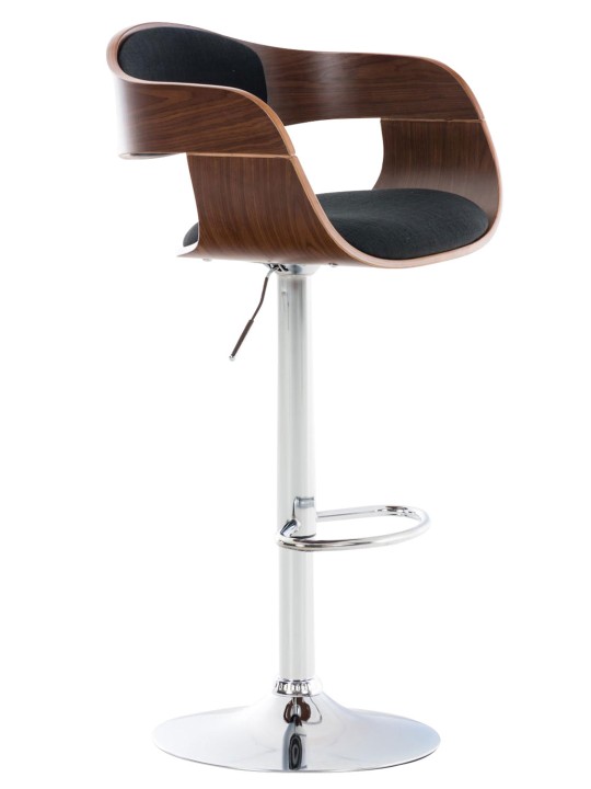 Tabouret de bar Kingston C tissu, noyer/noir Tabouret de bar Kingston C tissu, noyer/noir