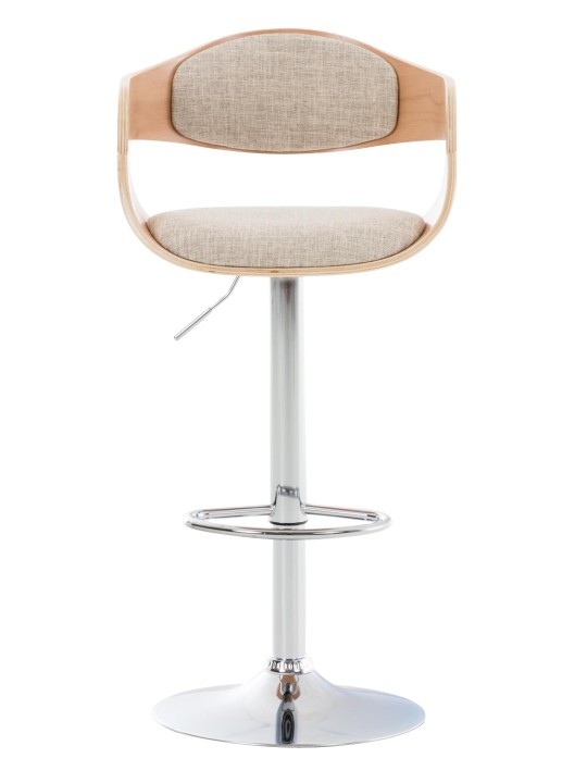 Tabouret de bar Kingston C tissu, naturel/crème