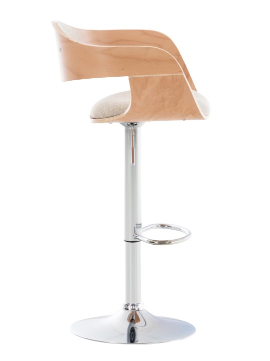 Tabouret de bar Kingston C tissu, naturel/crème