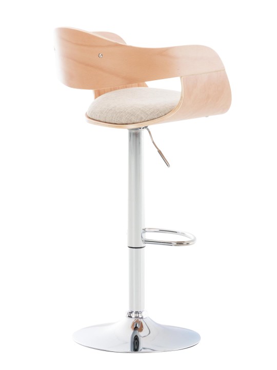 Tabouret de bar Kingston C tissu, naturel/crème