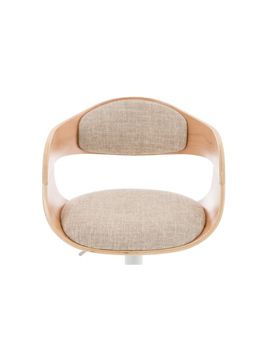 Tabouret de bar Kingston C tissu, naturel/crème