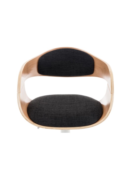 Tabouret de bar Kingston C tissu, naturel/gris foncé