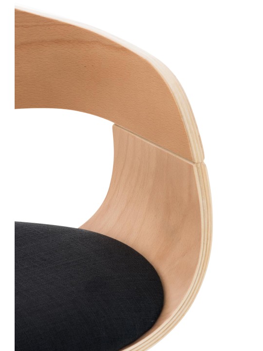 Tabouret de bar Kingston C tissu, naturel/noir