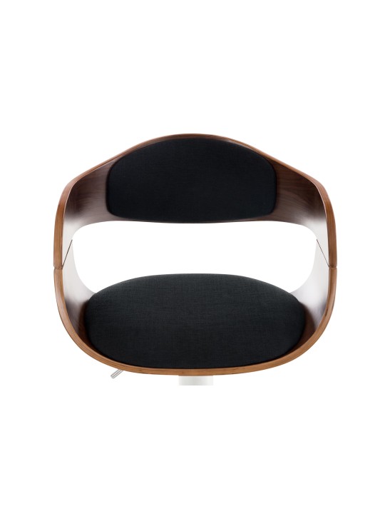 Tabouret de bar Kingston C tissu, noyer/noir Tabouret de bar Kingston C tissu, noyer/noir