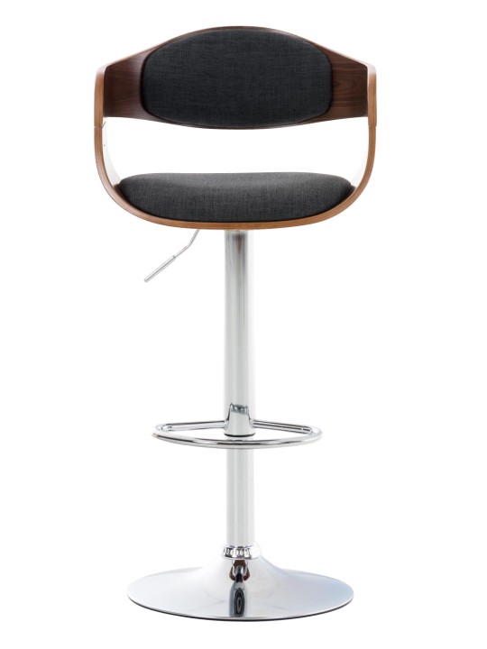 Tabouret de bar Kingston C tissu, noyer/gris foncé Tabouret de bar Kingston C tissu, noyer/gris foncé