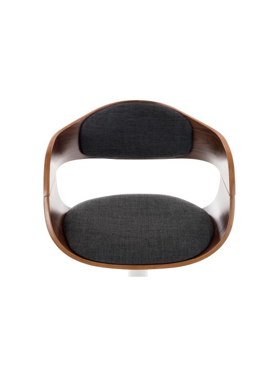 Tabouret de bar Kingston C tissu, noyer/gris foncé Tabouret de bar Kingston C tissu, noyer/gris foncé