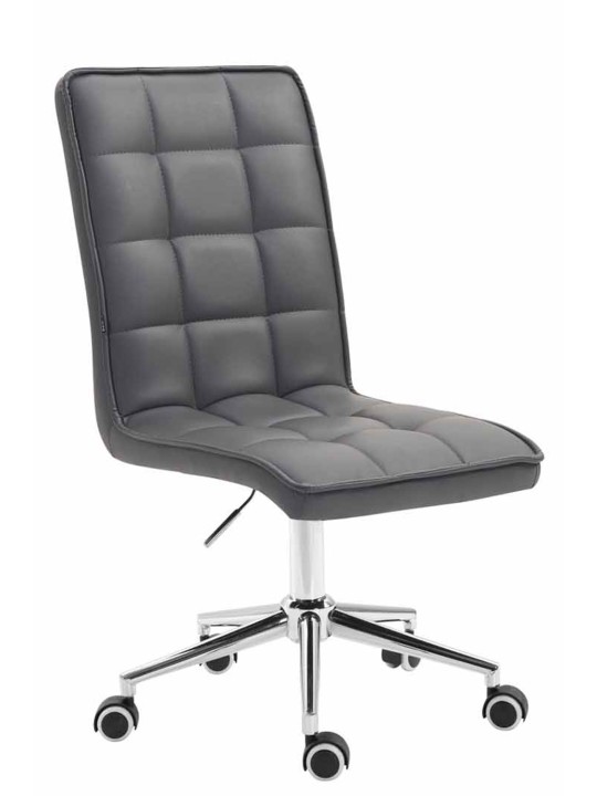 Tabouret de travail Peking V2 cuir artificiel, gris