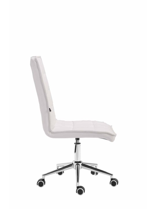 Tabouret de travail Peking V2 cuir artificiel, blanc