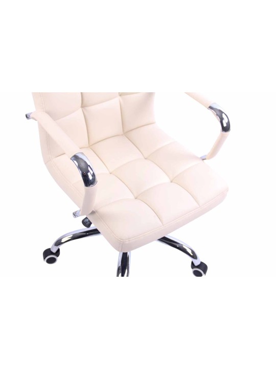 Chaise de bureau Deli, crème