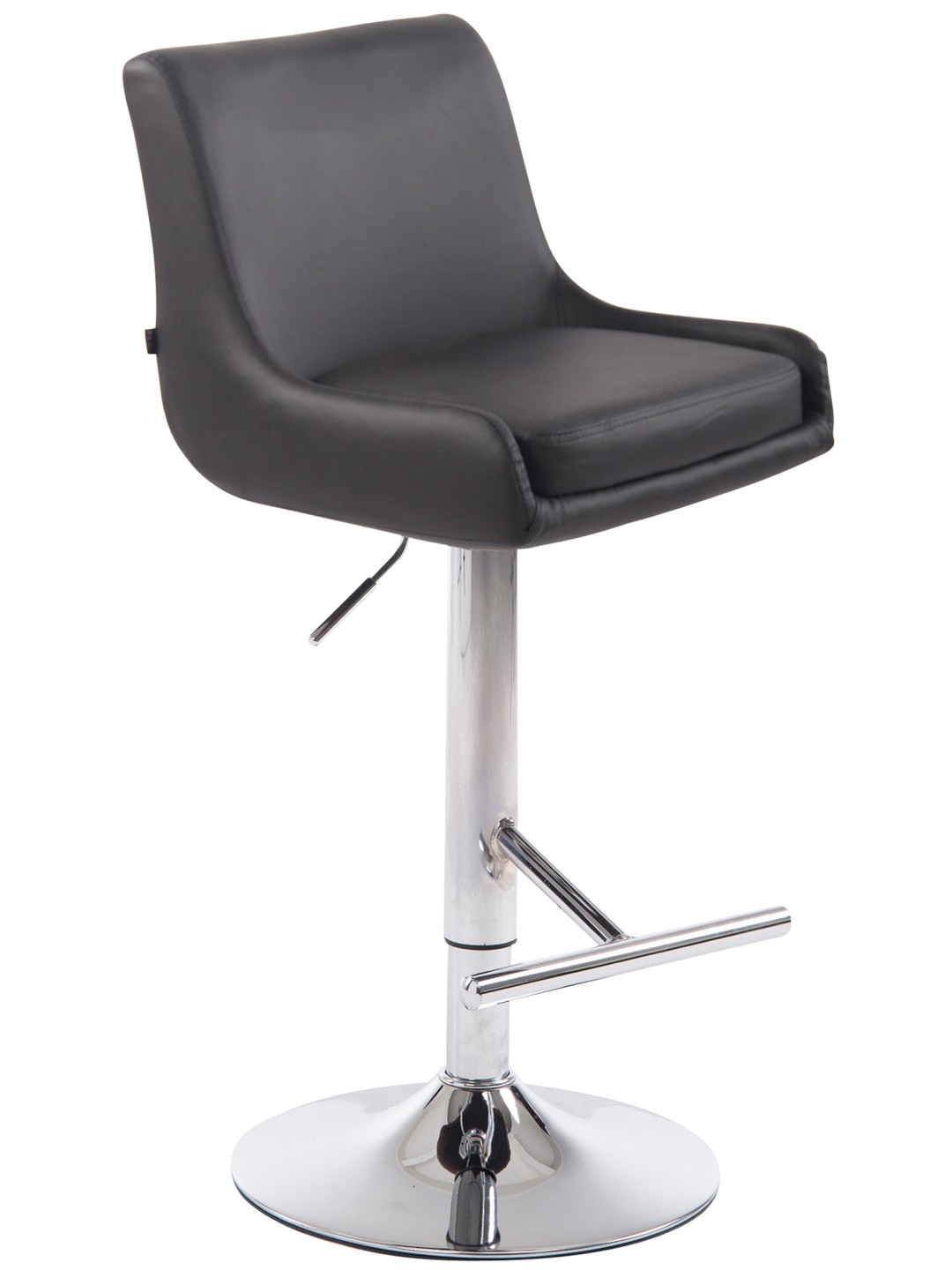 Tabouret de bar Club simili cuir C, gris