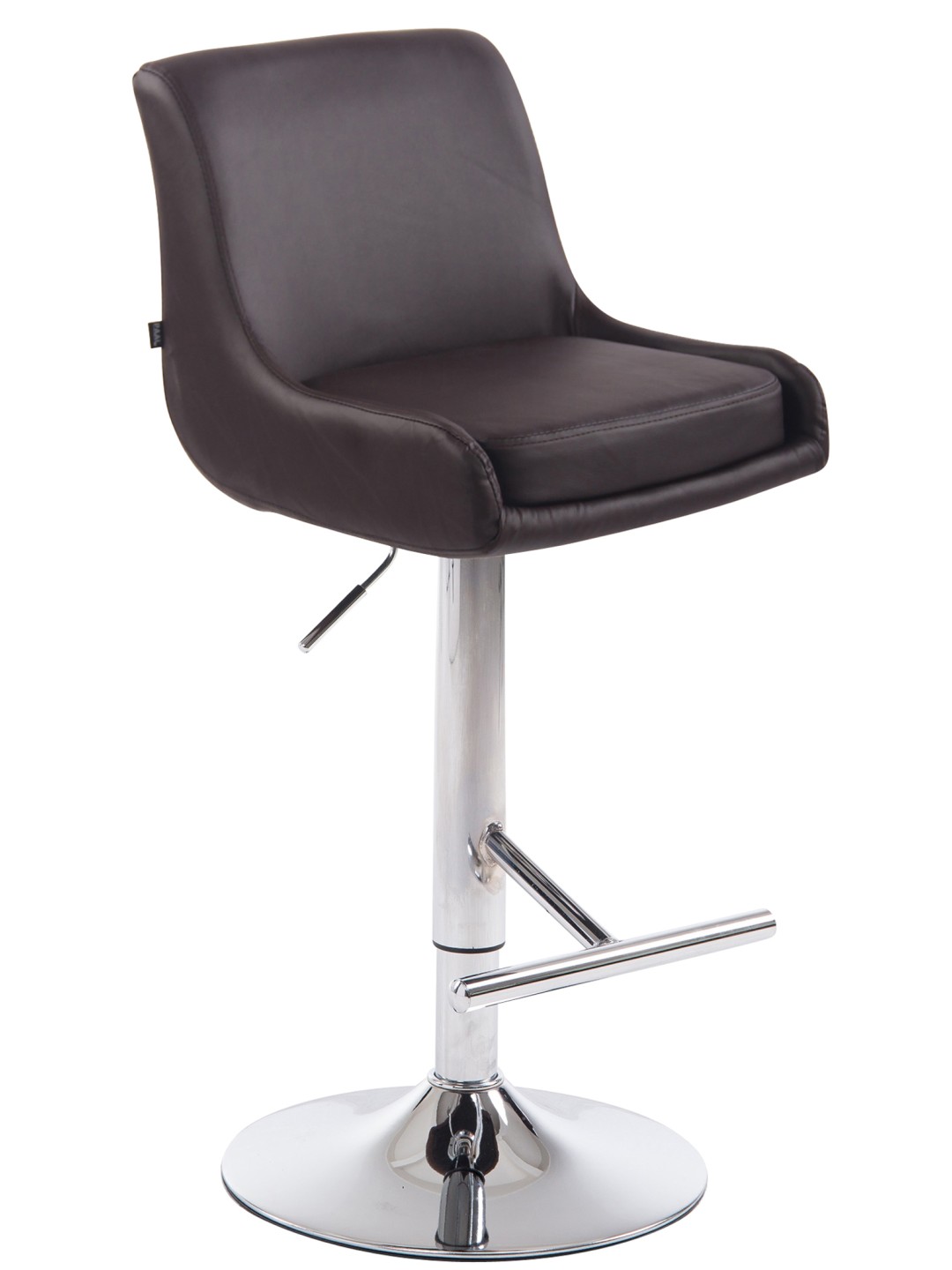 Tabouret de bar Club simili cuir C, brun