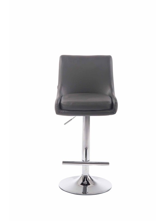 Tabouret de bar Club simili cuir C, gris