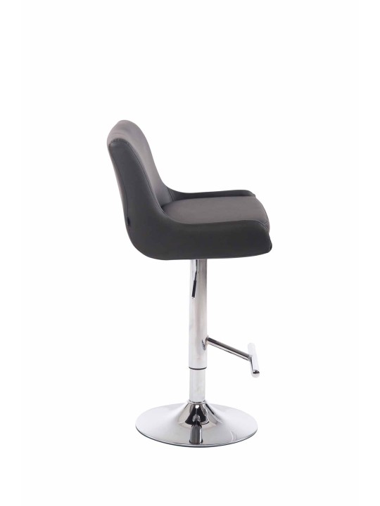 Tabouret de bar Club simili cuir C, gris