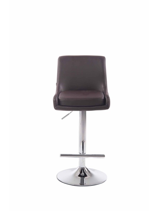 Tabouret de bar Club simili cuir C, brun