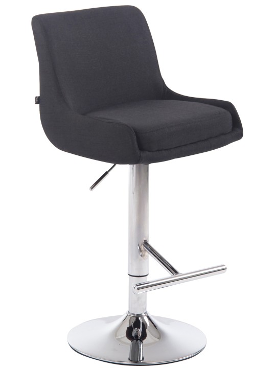 Tabouret de bar Club tissu C, noir