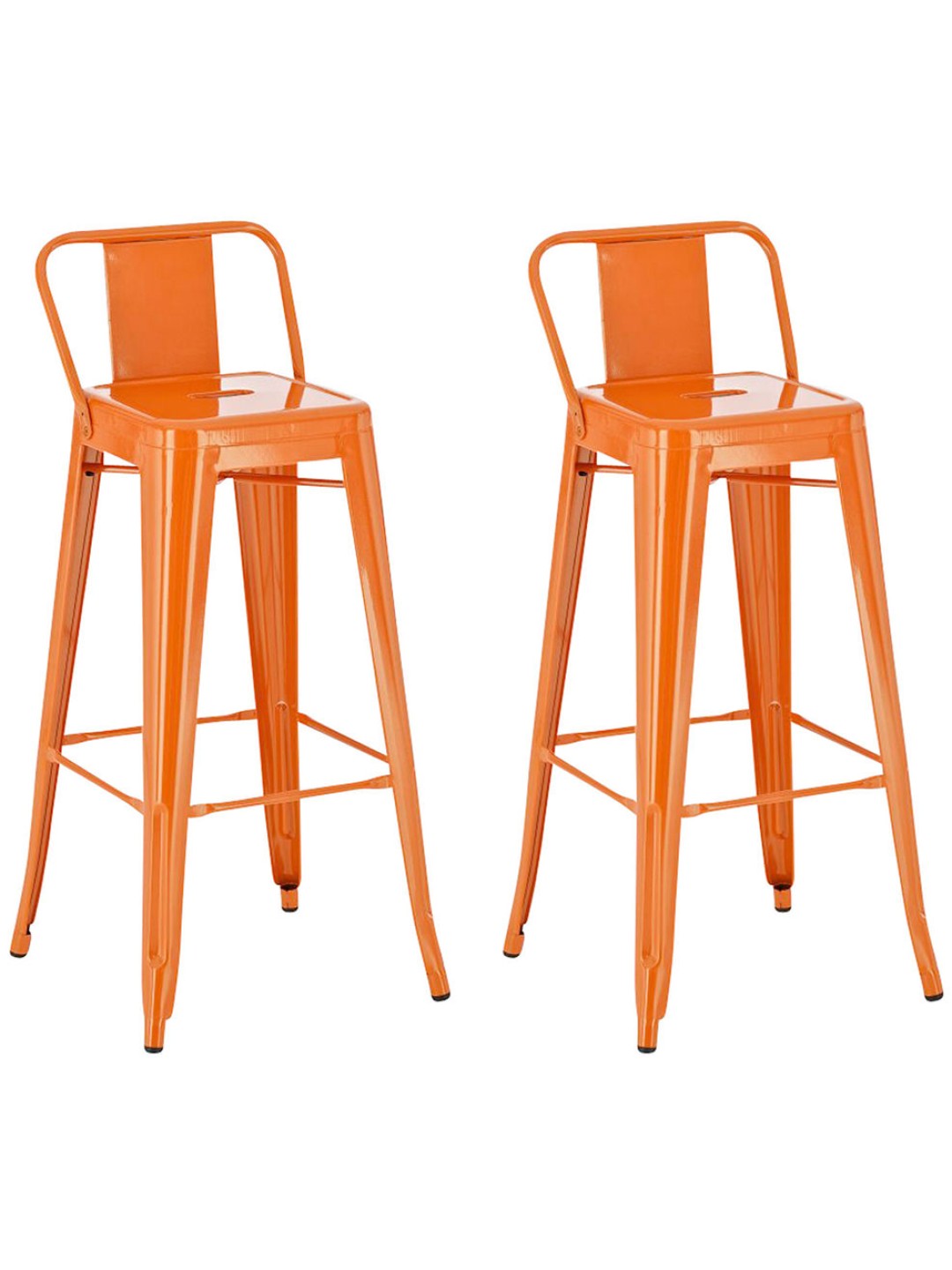 Lot de 2 tabourets de bar Mason, orange