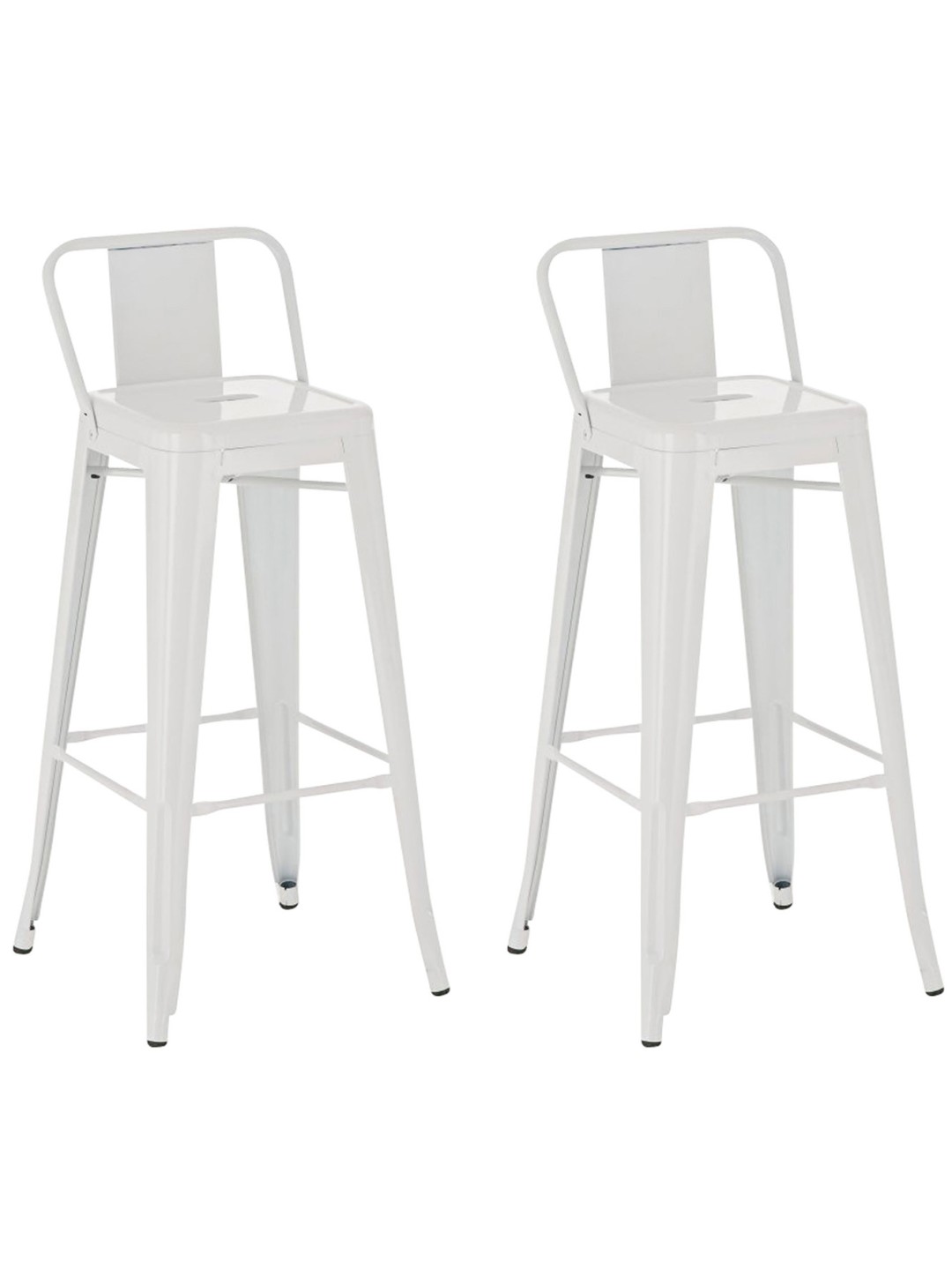 Lot de 2 tabourets de bar Mason, blanc