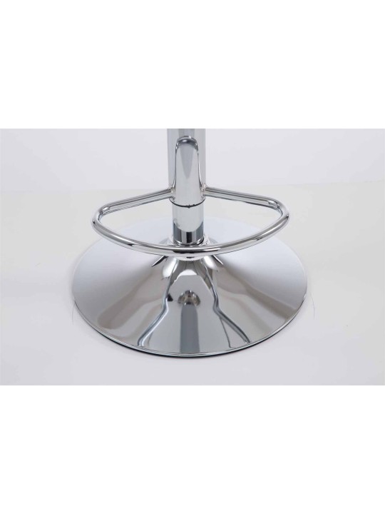 Lot de 2 tabourets de bar Las Vegas V2 simili cuir chromé, bordeaux