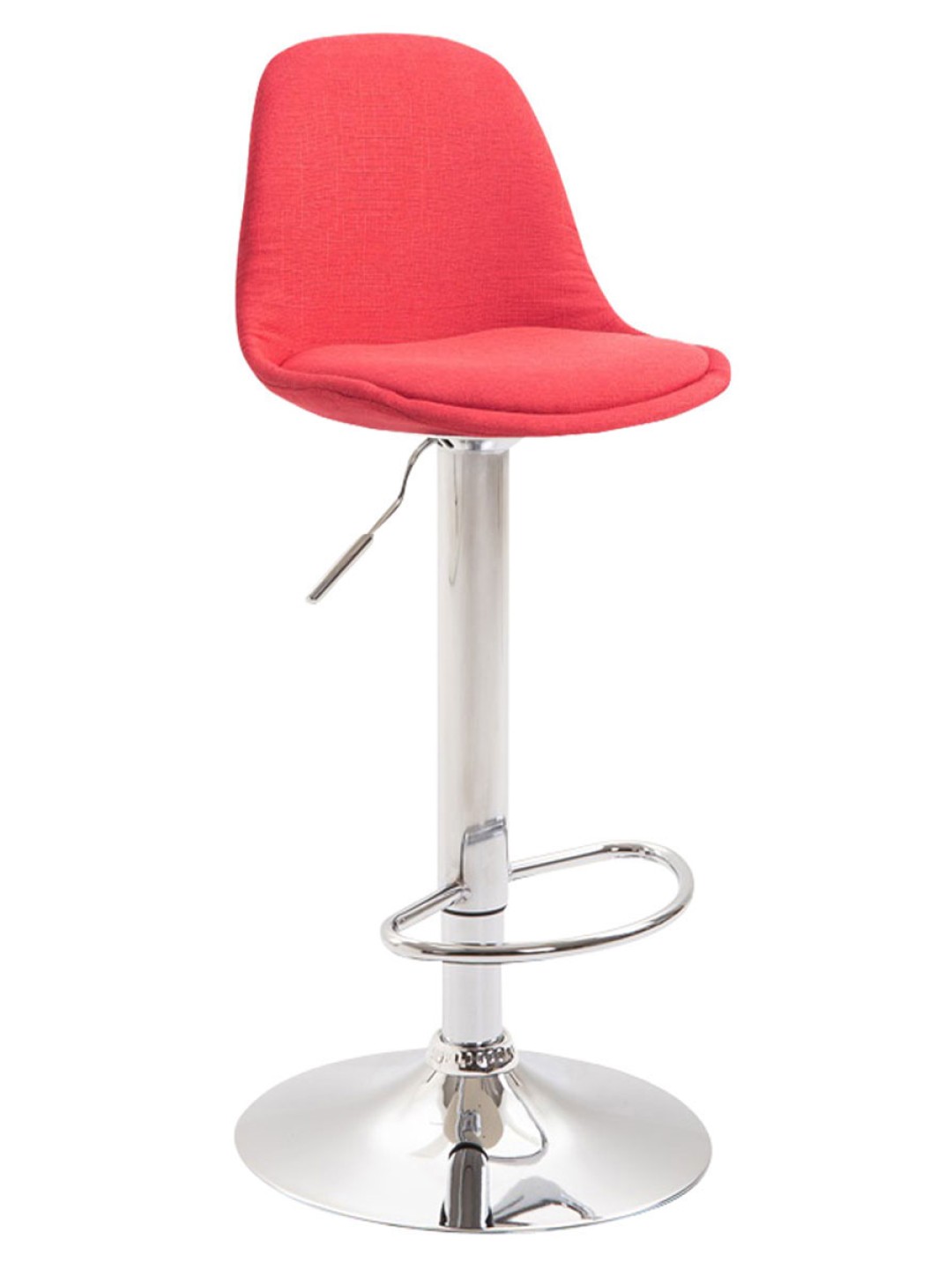 Tabouret de bar Kiel tissu, rouge