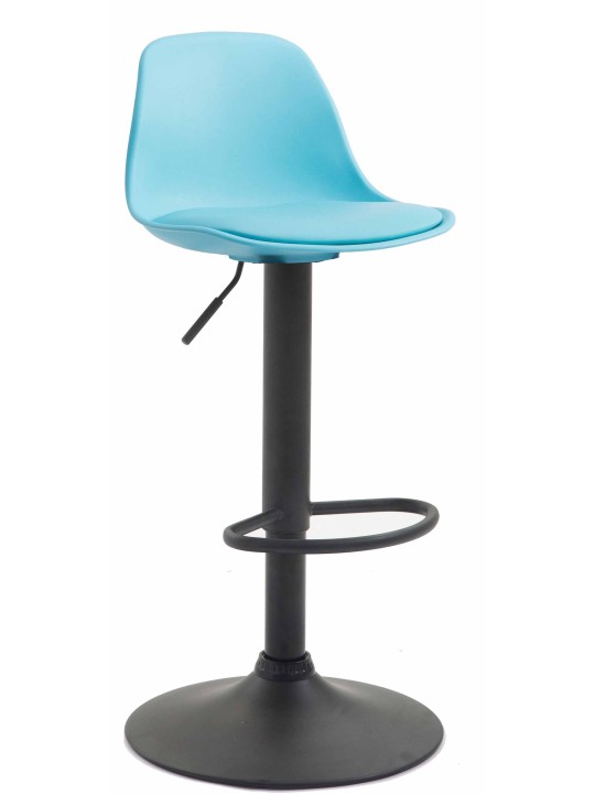 Tabouret de bar Kiel simili cuir, bleu