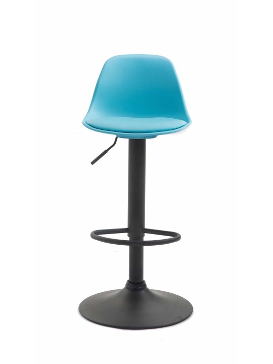 Tabouret de bar Kiel simili cuir, bleu