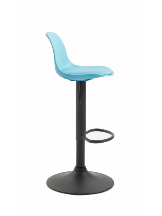 Tabouret de bar Kiel simili cuir, bleu