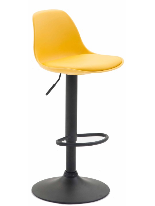 Tabouret de bar Kiel simili cuir, jaune