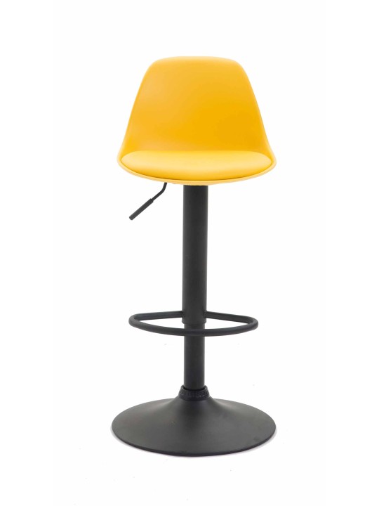 Tabouret de bar Kiel simili cuir, jaune
