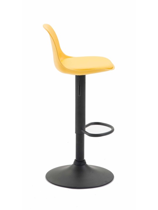 Tabouret de bar Kiel simili cuir, jaune