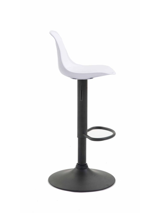 Tabouret de bar Kiel simili cuir, blanc
