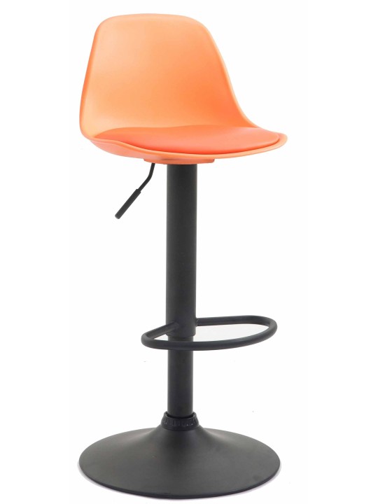 Tabouret de bar Kiel simili cuir, orange