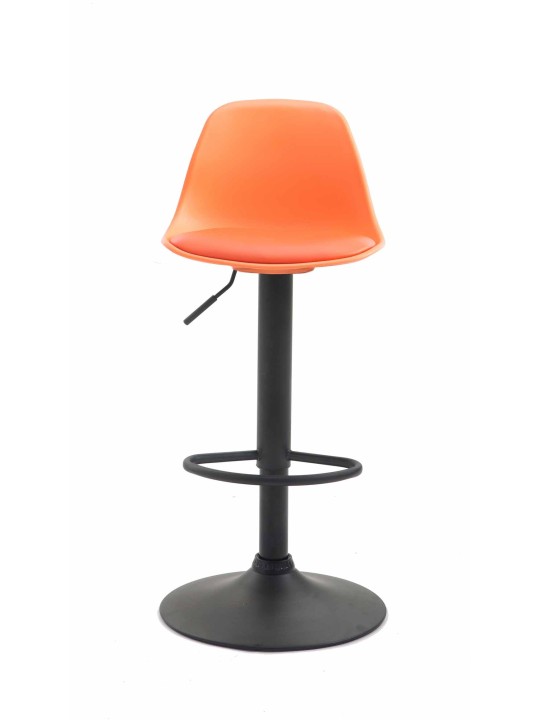 Tabouret de bar Kiel simili cuir, orange