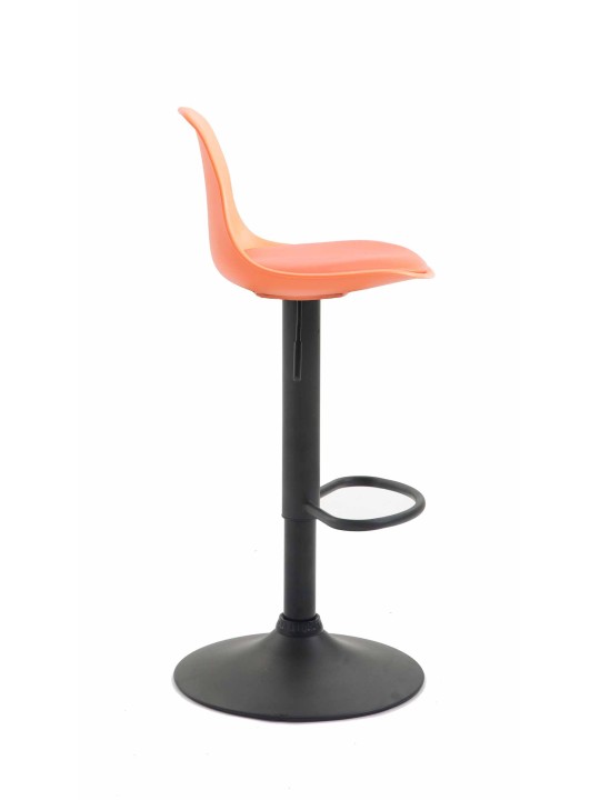 Tabouret de bar Kiel simili cuir, orange