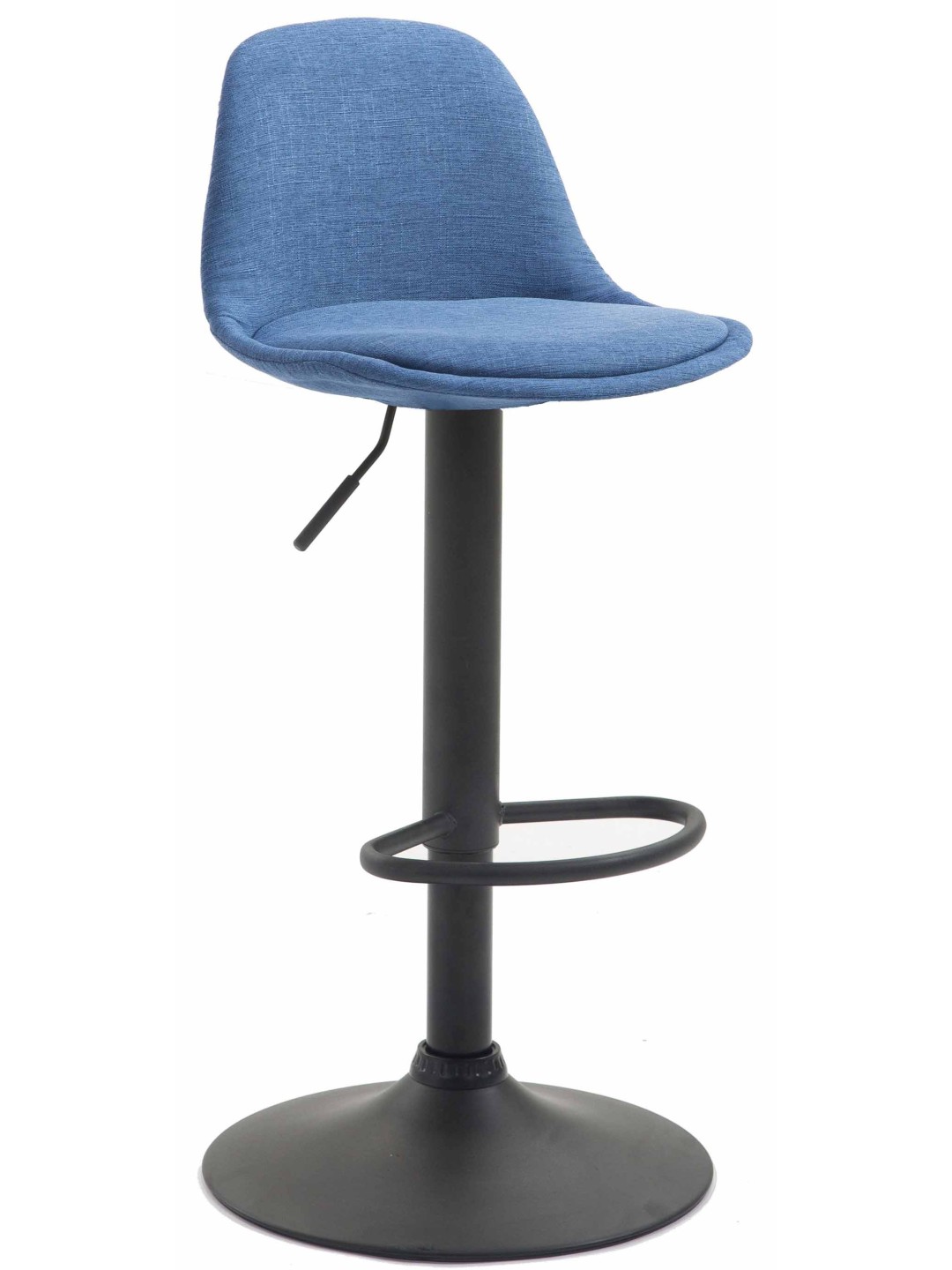Tabouret de bar Kiel tissu, bleu
