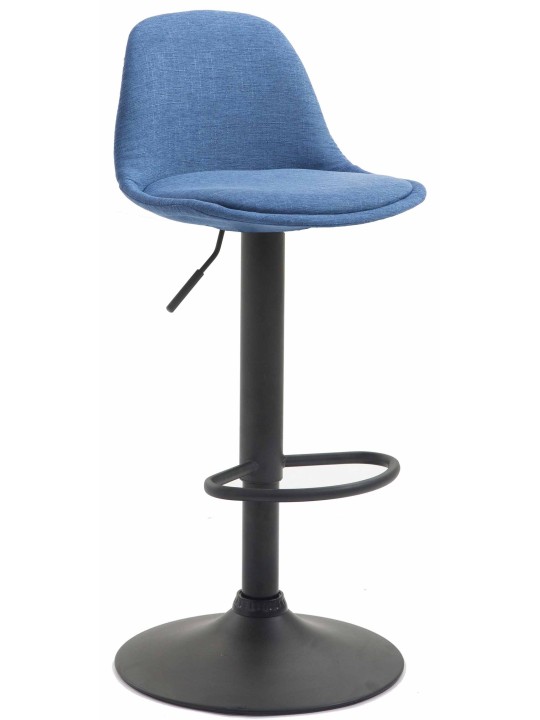 Tabouret de bar Kiel tissu, bleu