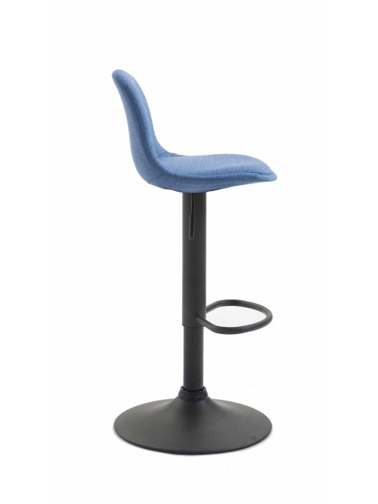Tabouret de bar Kiel tissu, bleu