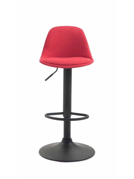 Tabouret de bar Kiel tissu, rouge