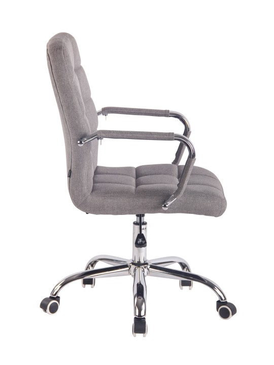 Chaise de bureau Deli tissu, gris