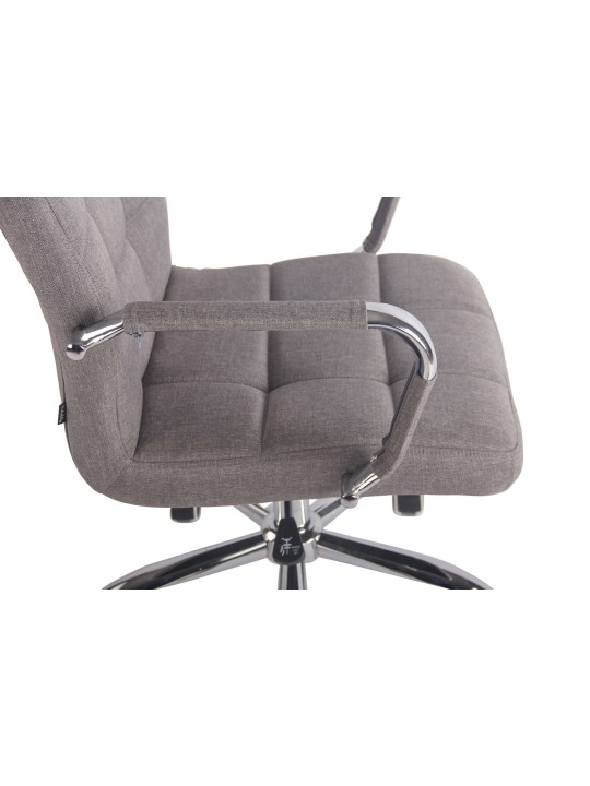 Chaise de bureau Deli tissu, gris
